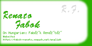 renato fabok business card